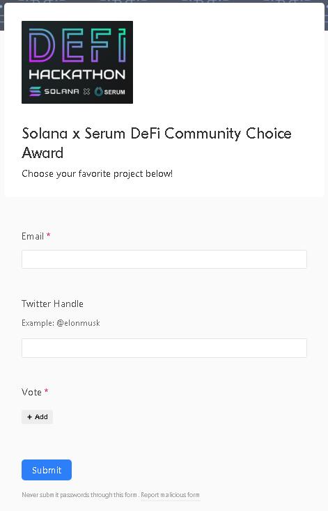 I 5 migliori progetti in sospeso in Solana & Serum DeFi Hackathon