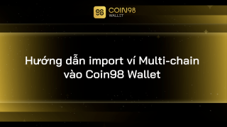 Instruções para importar a carteira Multi-chain para a carteira Coin98