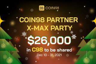 Coin98 Partner X-max Party z 26 000 $ w prezentach do podzielenia się!