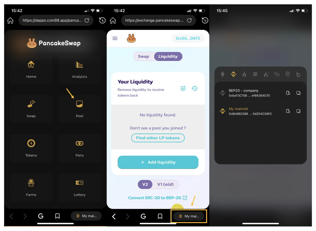 Een AZ-gids over het gebruik van PancakeSwap op Coin98 Super App
