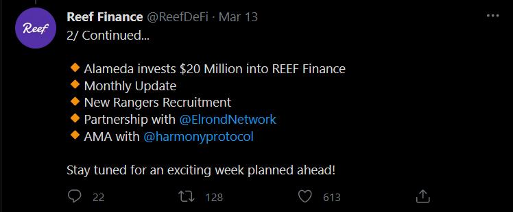 La querelle entre Reef Finance (REEF) et Alameda Research