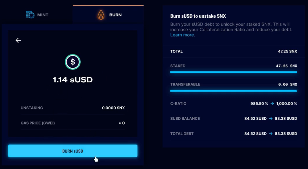 SUSD nedir?  Synthetix'te sUSD'nin nasıl basılacağına ilişkin talimatlar