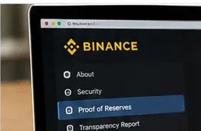 Conceptual browser view representing the process of locating an exchange Proof of Reserves page