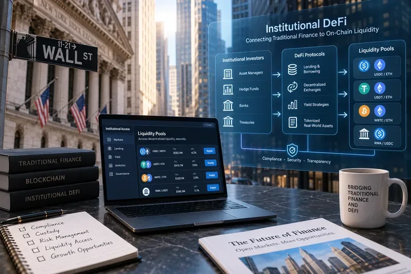 La finance décentralisée institutionnelle expliquée : comment Wall Street accède aux pools de liquidités on-chain